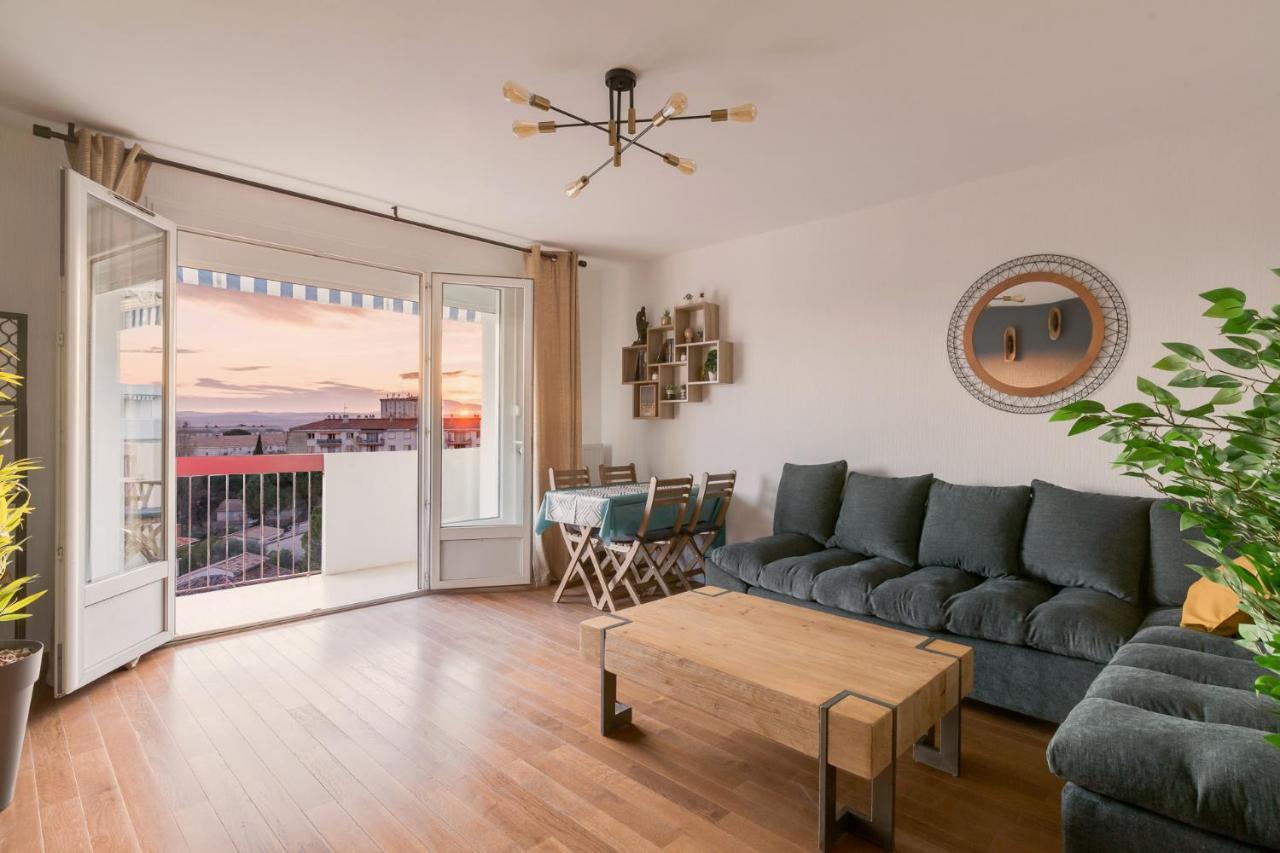 T4 82M2 - Ideal Location Moyenne Duree, 3 Chambres, Parking, Coucher De Soleil Montpellier Buitenkant foto