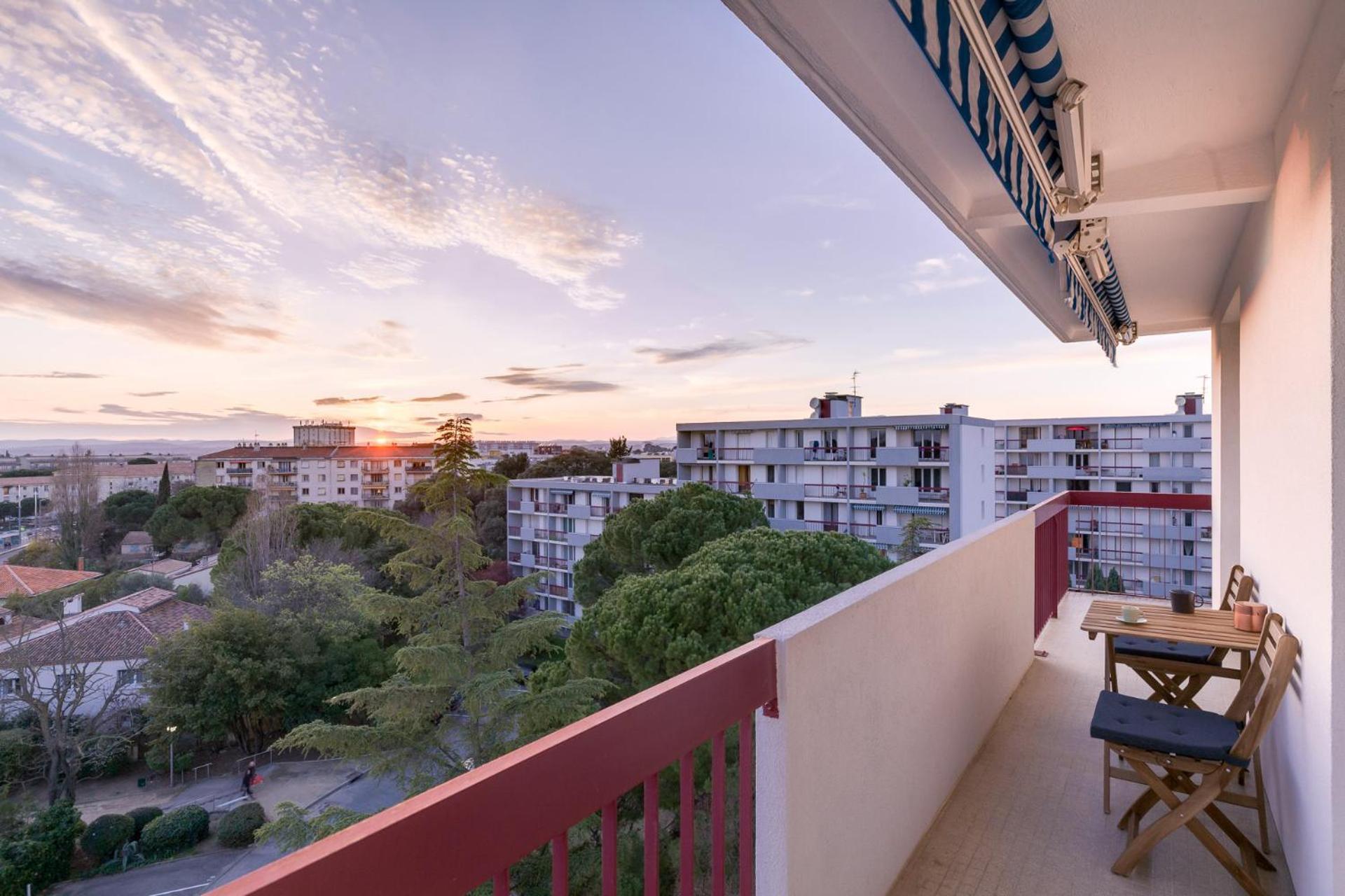 T4 82M2 - Ideal Location Moyenne Duree, 3 Chambres, Parking, Coucher De Soleil Montpellier Buitenkant foto